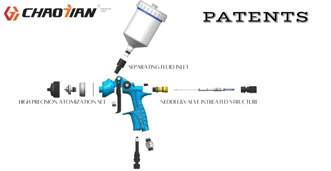 Efc HVLP/Lvlp Car Painting Professional High-End Air Spray Guns 1.3mm